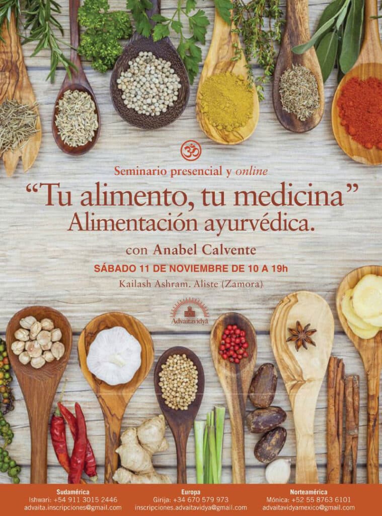 Mexico-Seminario-online-tu-alimento-tu-medicina-alimentacion-ayurvedica-Anabel-Calvente-Kailash-Ashram-Aliste-Zamora-Advaitavidya