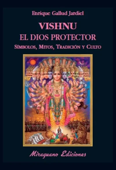 Libro de dios protector hindú Vishnu sobre simbolismo, mito, traducción y culto