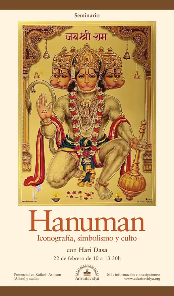 Seminario presencial y online Hanuman Iconografía, simbolismo y culto con Hari Dasa