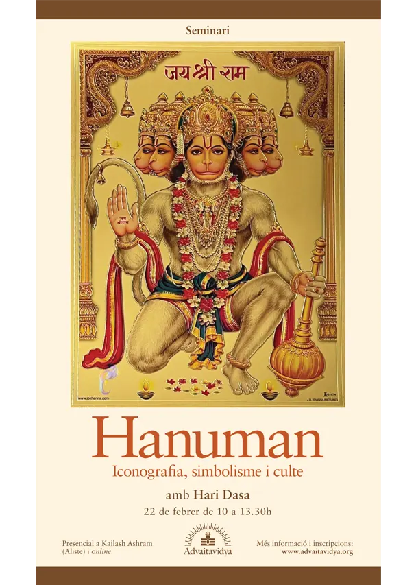 Seminari presencial i en línia Hanuman Iconografia, simbolisme i culte amb Hari Dasa