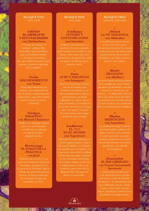 Curso presencial y online Los pilares de la sadhana: Los fundamentos de la práctica espiritual