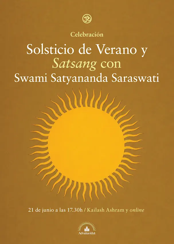 Celebración solsticio de verano y satsang con swami satyananda saraswati