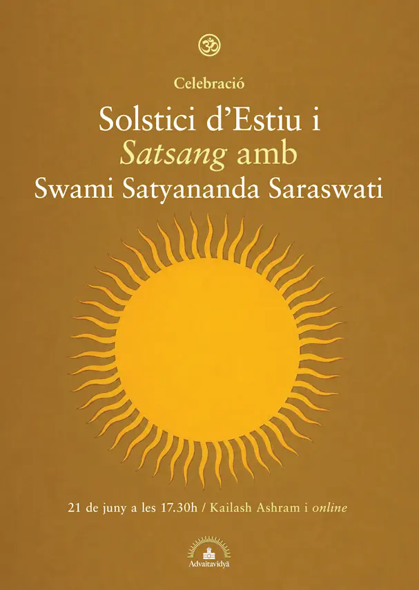 Celebració del solstici d'estiu i satsang amb swami satyananda saraswati
