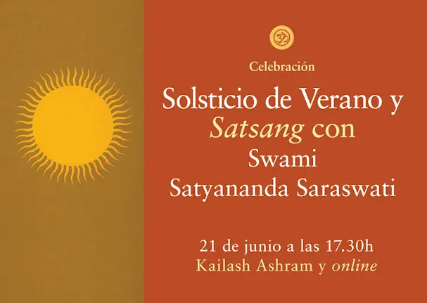 Celebración solsticio de verano y satsang con swami satyananda saraswati