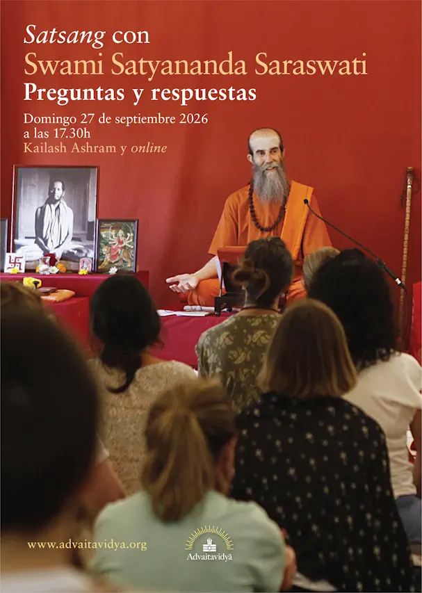 Satsang de preguntas y respuestas sobre hinduismo, advaita vedanta y hatha yoga tradicional con Swami Satyananda