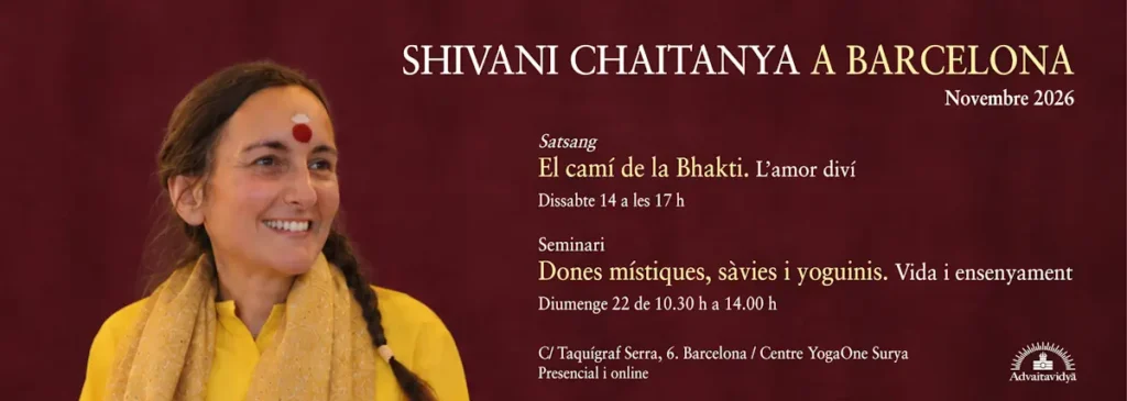 Shivani Chaitanya en Barcelona: Satsang sobre bhakti i Seminari sobre dones místiques